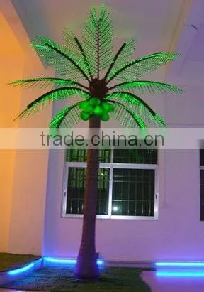 led lighted trunk coconut palm tree light