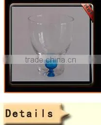 NEW PRODUCT!Mouth Blown Whisky Glass with White Porcelain Decoration