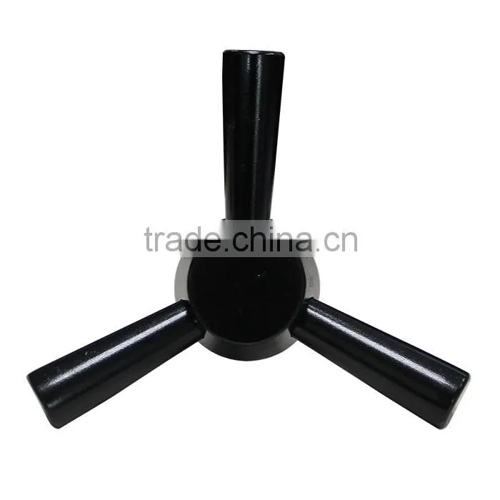 Online shopping Wholesae High Security customized 3 Spoke Satin Chrome matte black Safe Handle JN 717-3 for safe/vault/gun safe
