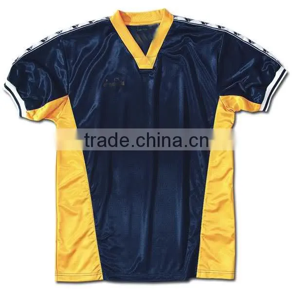 Full sublimated soccer uniform yellow and black practice