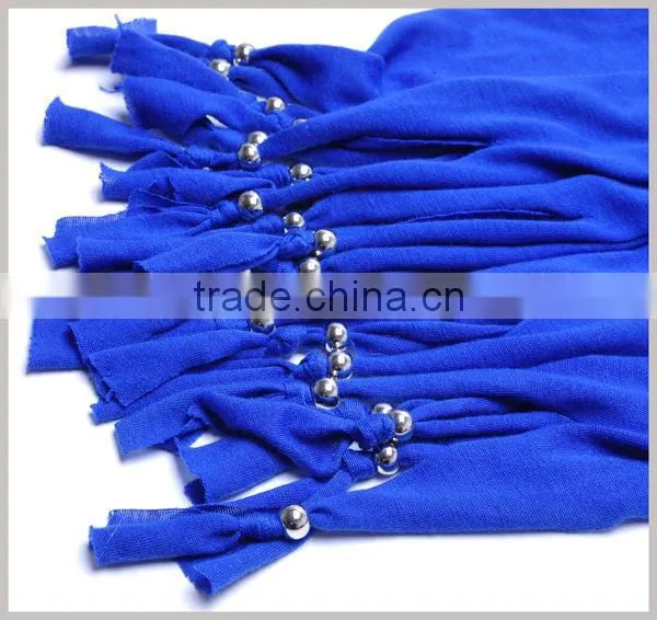 Hotsale Jersey Knit Jewelry Pendant scarve in blue