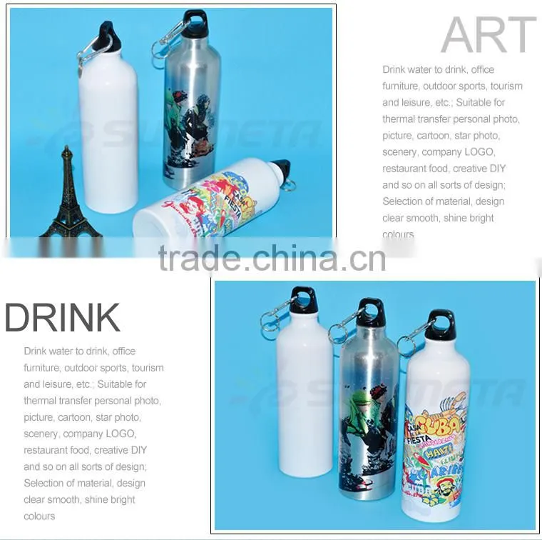 Hot Selling 700ml Custom blank aluminum water bottle for sublimation
