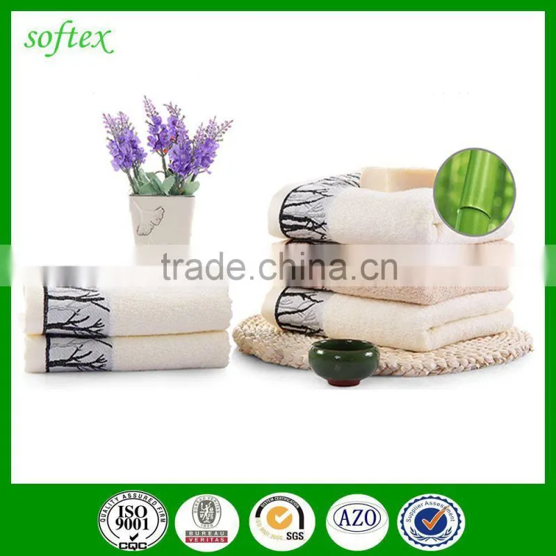 hot sale luxury embroidery bamboo face towel