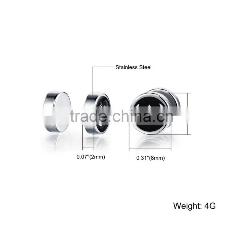 2016 China high end men fashion jewelry 316L stainless steel personalized logo photo earring