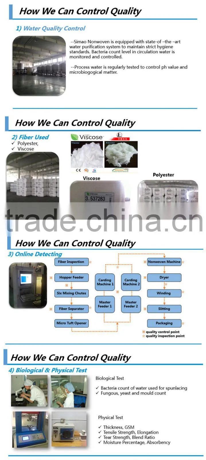 wholesale high quality spunlace non woven fabric for facial wipes