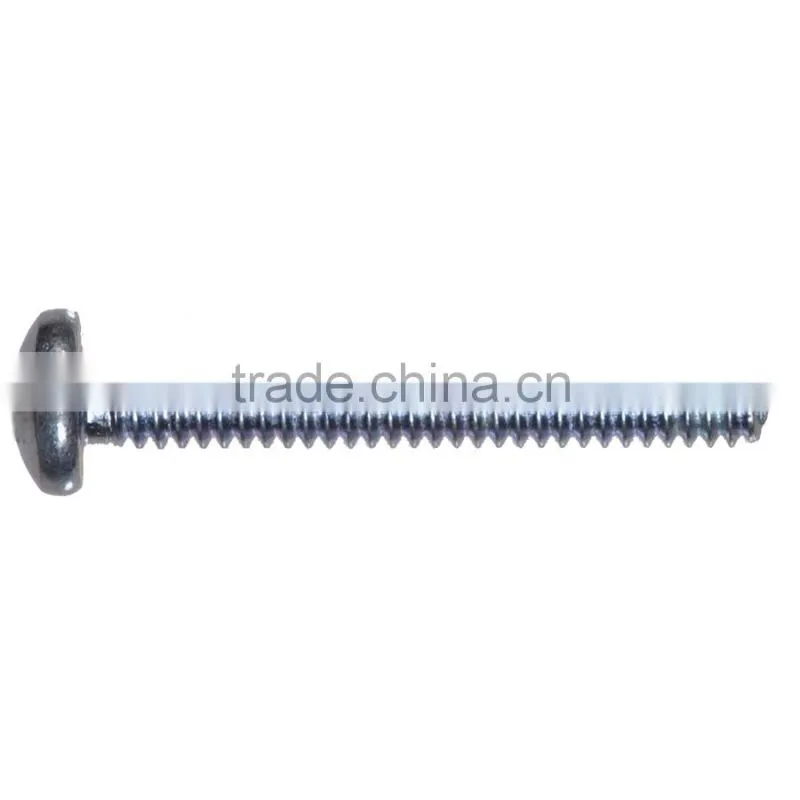 Blue Zinc Plated Full Threaded Spike Carbon Steel Phillips Pan Head Machine Screw With Different Size Are Avaliable