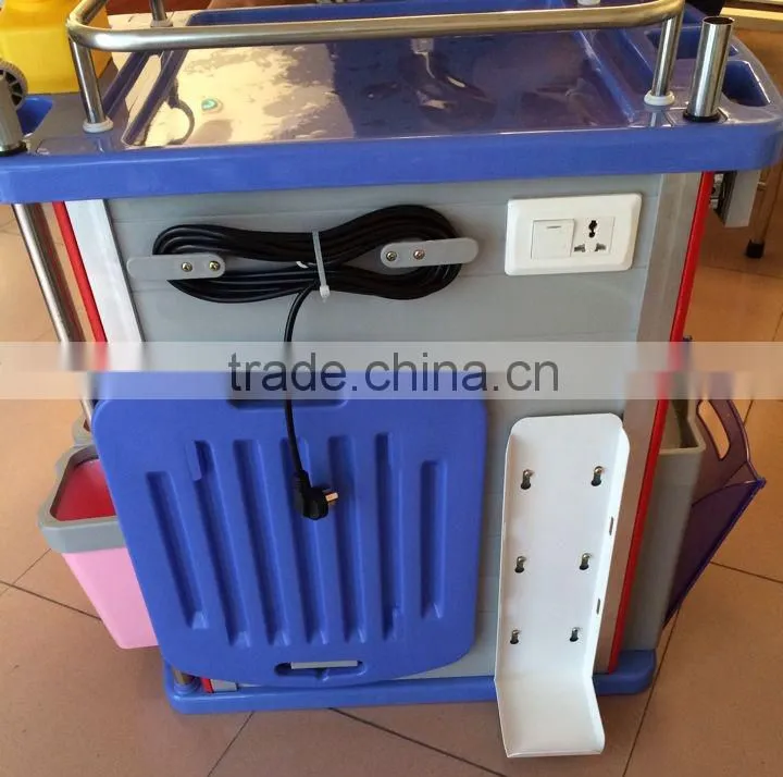 ABS emergency cart with 5 drawers for hospitals (MSLMT02N)