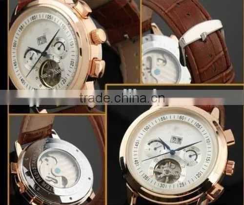 leather strap 6 Elegant Automatic Mechanical Man's Man high class watches