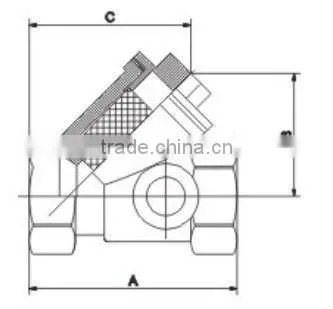 Brass impurity collecting Filter for water with Stainless steel filter