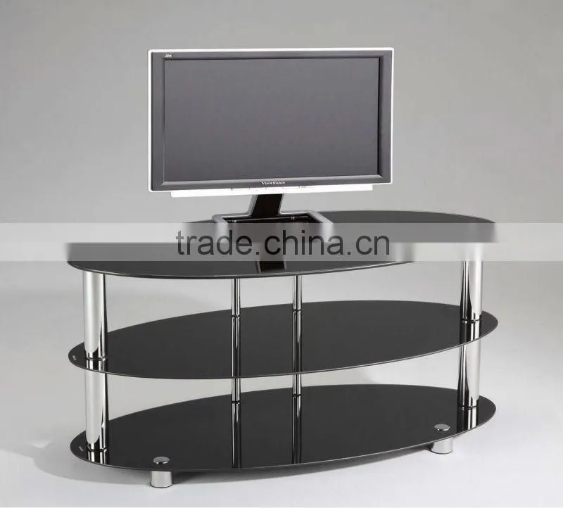 4-tier Glass TV Stereo Trolley Cart