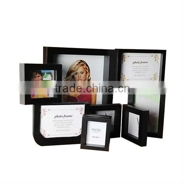 Wooden photo frame with various style shap