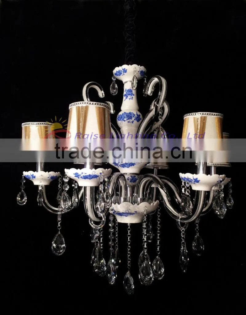 Vintage glass crystal led pendant light