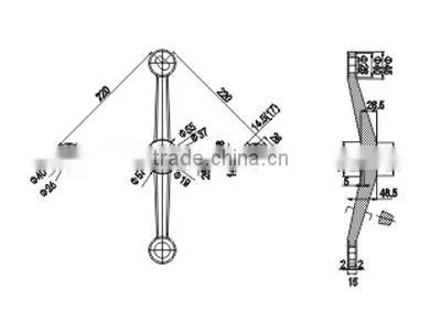 Glass curtain wall spider fittings