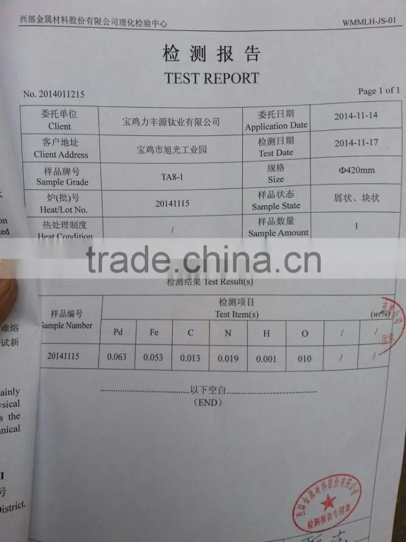 Titanuim Alloy Plate TI GR.17,Ti Pd alloy plate