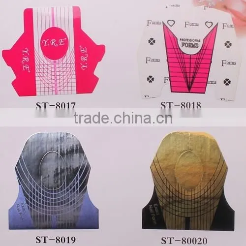 ST-8001-8036 defferent new designs Nail Art Tips Extension Forms nail nail form YiWu