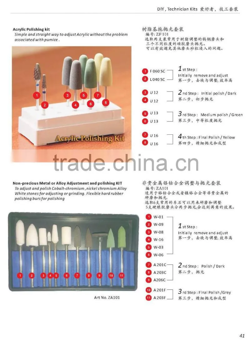ZF101 acrylic polishing kit cabide cutter silicone polisher