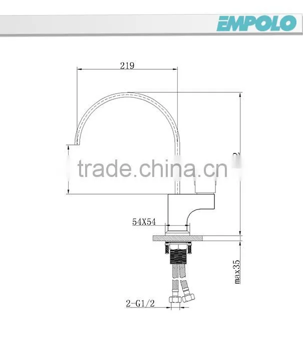 Long Reach Solid Brass Single Handle Flexible Kitchen Faucet 05 2101
