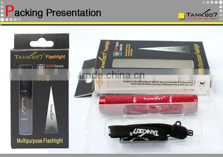 waterproof aluminum flashlightfor Christmas Gift TANK007 TK701