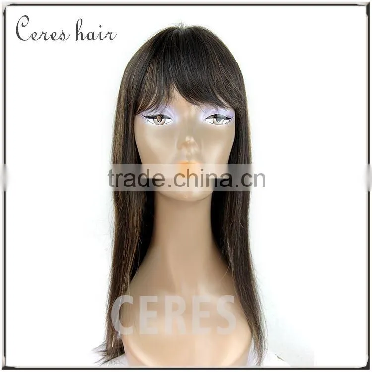 Ombre Color Brazilian Hair Lace front Wigs with bang Blonde Color Human Hair Lace Wigs For Black Women Human Hair Lace Wigs