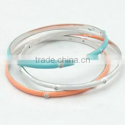 Fashioin Clear CZ with Enamel Jewelry Set