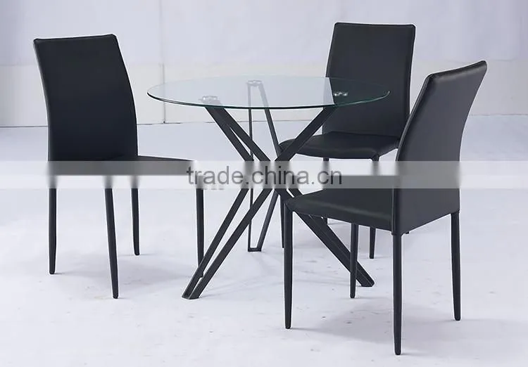 glass top round dining table / dining table designs