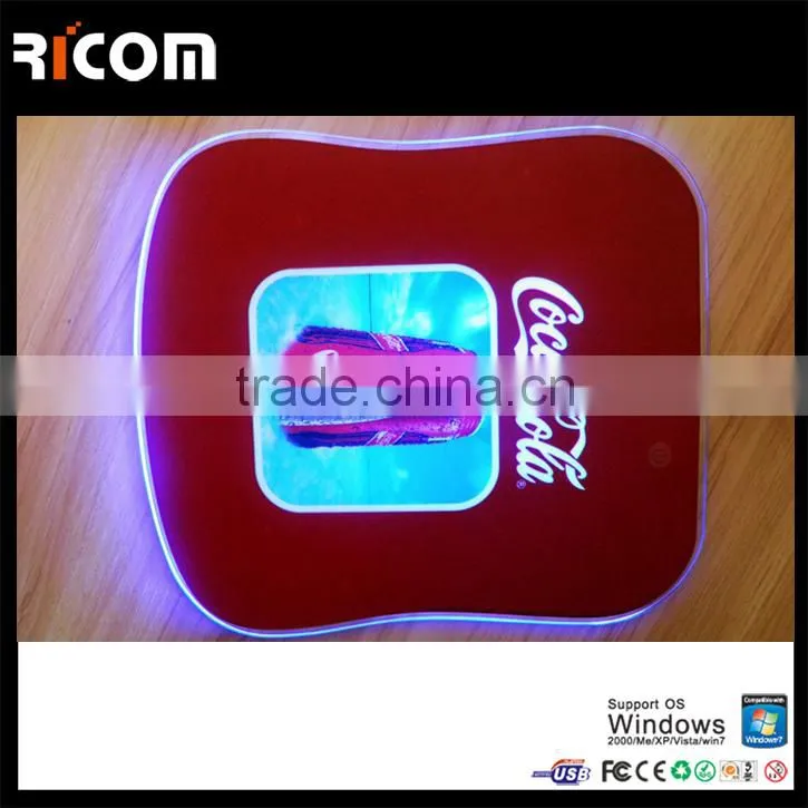 high quality LED advertising mouse pad,innovative promotional mouse pad,gift mouse pad--MP225--Shenzhen Ricom