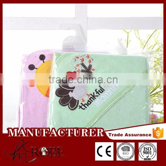 Embroidered baby blanket cotton terry cloth blanket