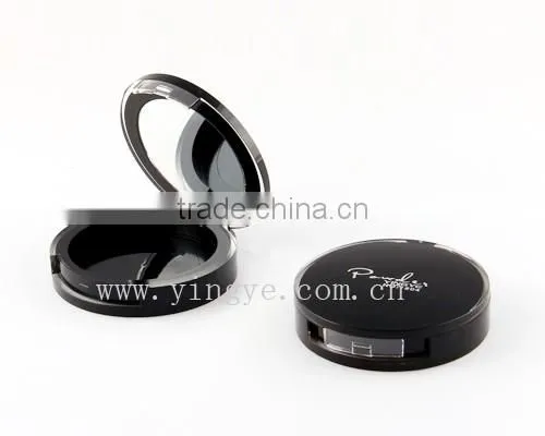 Black with white shiny foundation pressed eyeshadow palette
