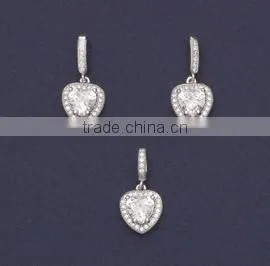 Wholesale fashion silver micro pave set with tourmaline stone