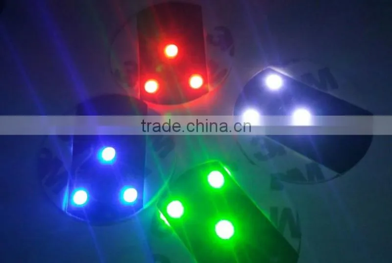 Hotselling New ABS LED pad sticker for wine bottle, with 3 brightness LED lights sticker for disco bar bottle