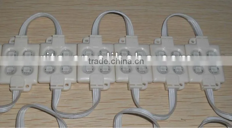 RGB color 5050 SMD injection type LED module,4pcs 5050 led,DC12V input