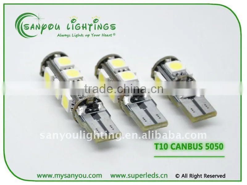 CANBUS LED LAMP Led lighting for car T10 canbus 5smd 1210 car led lights interior led lights car led lamp for car car led