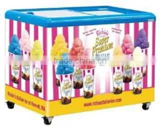 Supermarket Glass Door Display Ice Cream Freezer for Sale