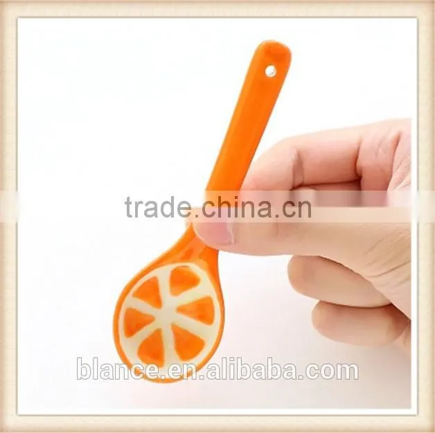 ceramic soup spoon fruit design