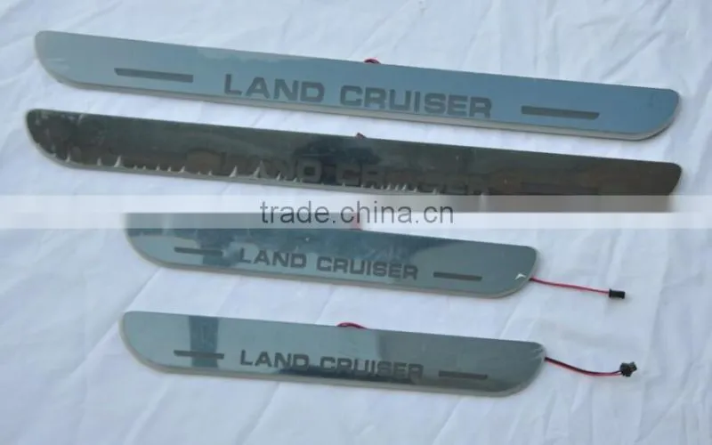 flow light style door sill for toyota land cruiser 2016 LC200/acrylic material