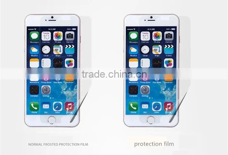 Bare film with packing import anti scratch high definitione tempered glass screen protector for iphone 6 plus