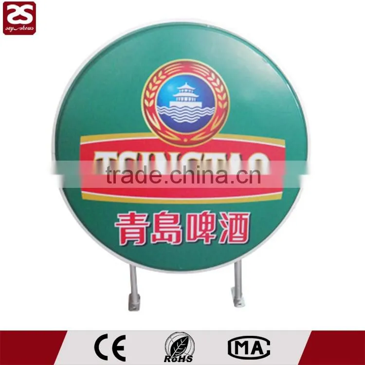 Custom LED Double sided Vacuum Formed Acrylic Circle Outdoor Sign Light Box
