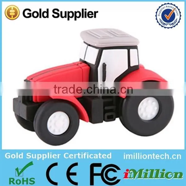 bulk soft PVC tractor usb flash drive