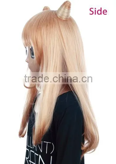 Blonde cosplay wig synthetic league of legends jinx blond cosplay wig japanese hot cosplay wig