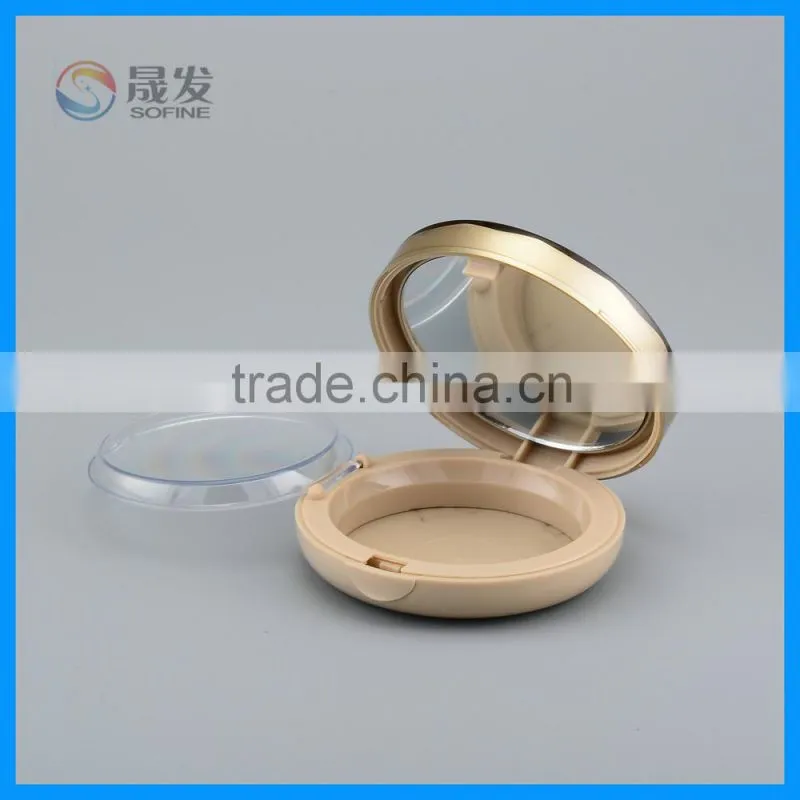 Fashion cosmetic compact powder case with mirror