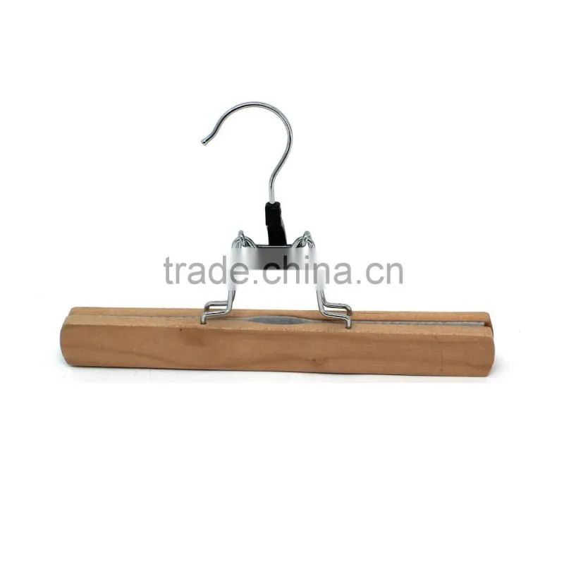 Wooden clamp pants hanger hair extension wood pants skirt hanger
