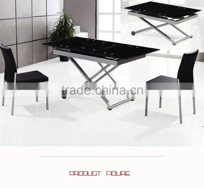 Extension Glass Dining Table With Folding Design