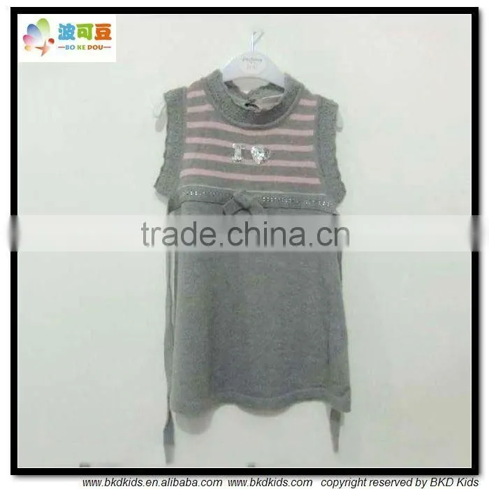 BKD 2015 new arrival baby girl knitted sweater dresses