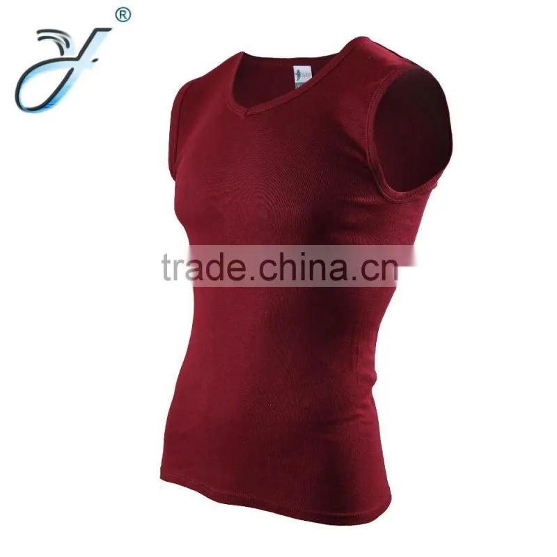 High Quality Men's Sleeveless Cotton White Fitness Tank Tops and Vest