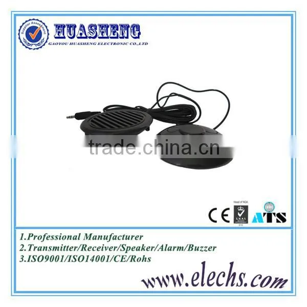 China huasheng 68mm black color round pillow speaker