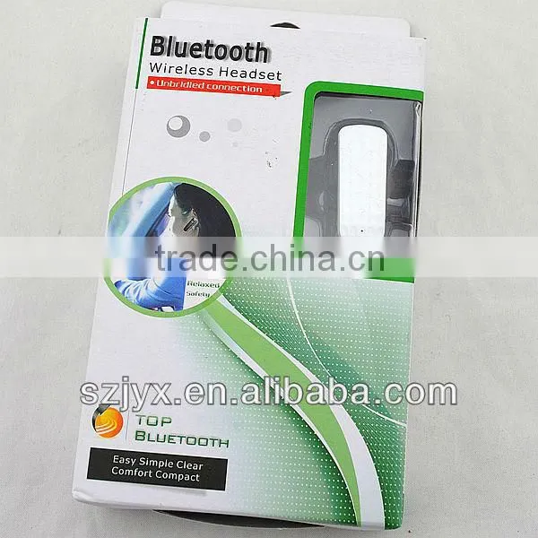 2013 hot sale bluetooth wireless headset Phone bluetooth headset with long standby time bluetooth earphones