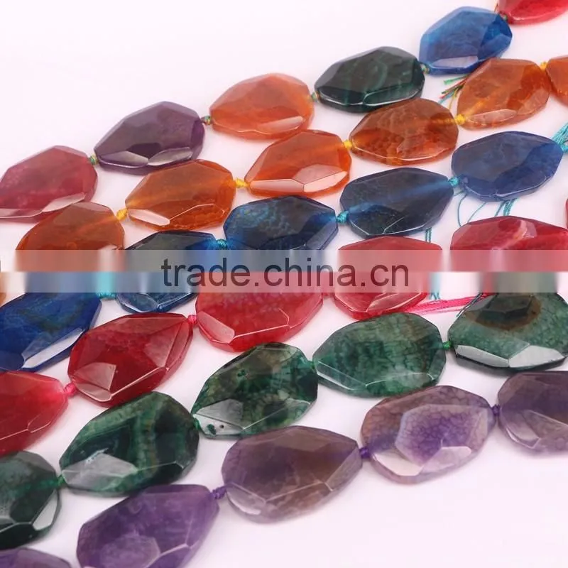 Natural Gemstone Semi Precious Stones Purple Agate Beads Pendant Tear Drop Agate Charms For Jewelry Necklace Making