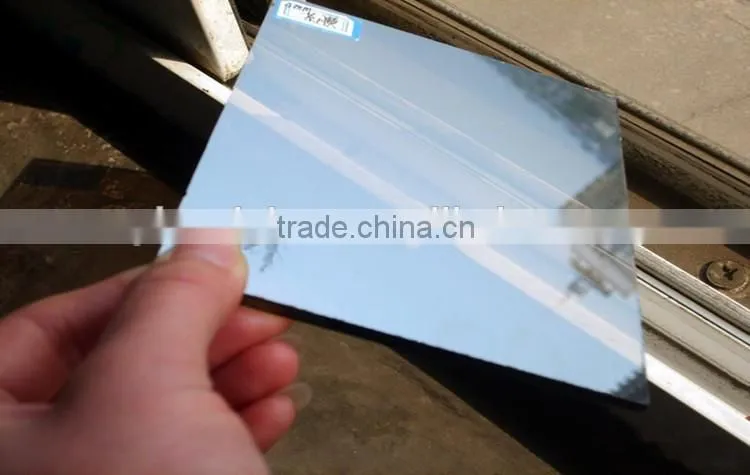 5 mm silver grey color glass of hot reflex plated film to prevent radiation optical coating glass processing