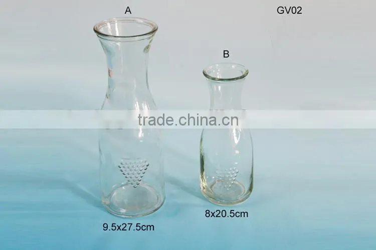 clear glass vase crystal tall