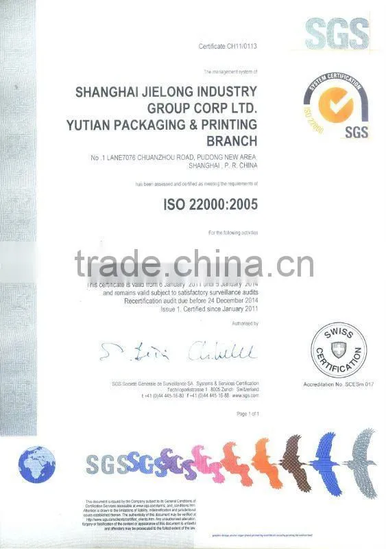 ISO9001 certificated different sized white box packaging